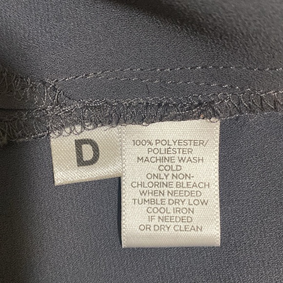 Loft Dark Gray Long Sleeve Button Down Blouse - Picture 7 of 9